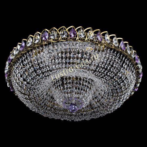 Люстра Водоворот Купол под бронзу Фиолетовый в Ижевске Гусь Хрустальный