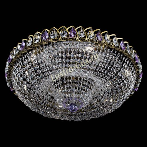 Люстра Водоворот Купол под бронзу Фиолетовый в Ижевске Гусь Хрустальный