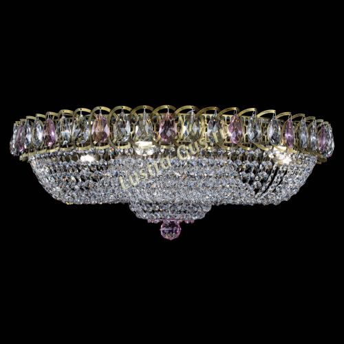 Люстра Водоворот Купол под бронзу Розовый в Ижевске Гусь Хрустальный