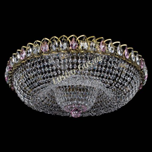 Люстра Водоворот Купол под бронзу Розовый в Ижевске Гусь Хрустальный