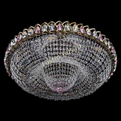 Люстра Водоворот Купол под бронзу Розовый в Ижевске Гусь Хрустальный