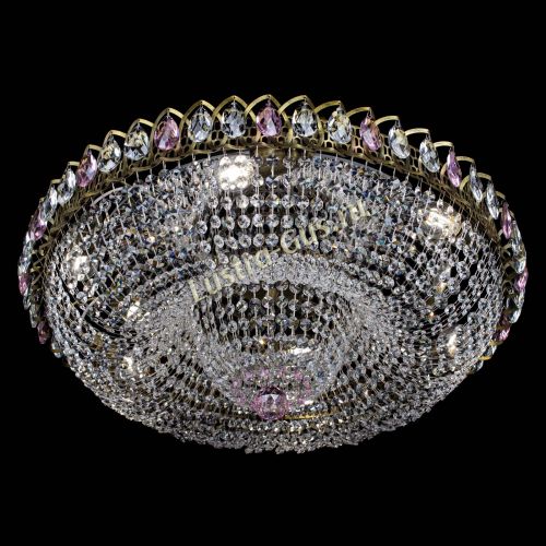 Люстра Водоворот Купол под бронзу Розовый в Ижевске Гусь Хрустальный