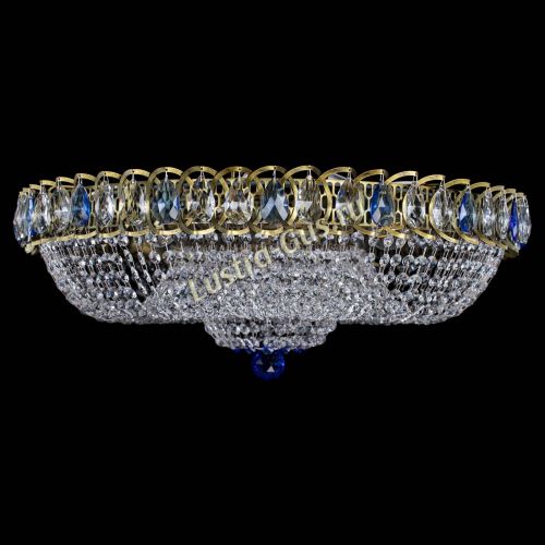 Люстра Водоворот Купол под бронзу Синий в Ижевске Гусь Хрустальный