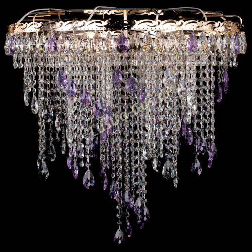 Люстра Вьюга фиолетовая в Ижевске Гусь Хрустальный