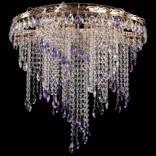 Люстра Вьюга фиолетовая в Ижевске Гусь Хрустальный