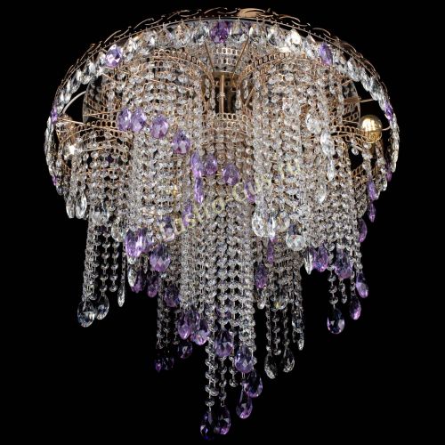 Люстра Вьюга фиолетовая в Ижевске Гусь Хрустальный