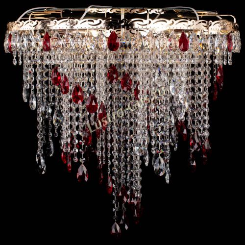 Люстра Вьюга красная в Ижевске Гусь Хрустальный