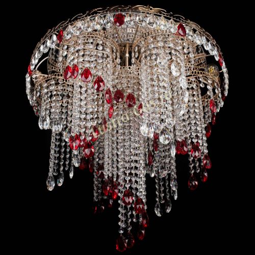 Люстра Вьюга красная в Ижевске Гусь Хрустальный