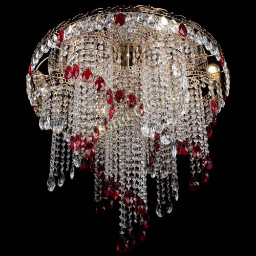 Люстра Вьюга красная в Ижевске Гусь Хрустальный