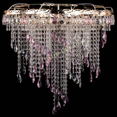 Люстра Вьюга розовая в Ижевске Гусь Хрустальный