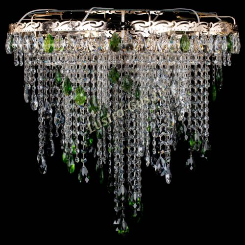 Люстра Вьюга зеленая в Ижевске Гусь Хрустальный