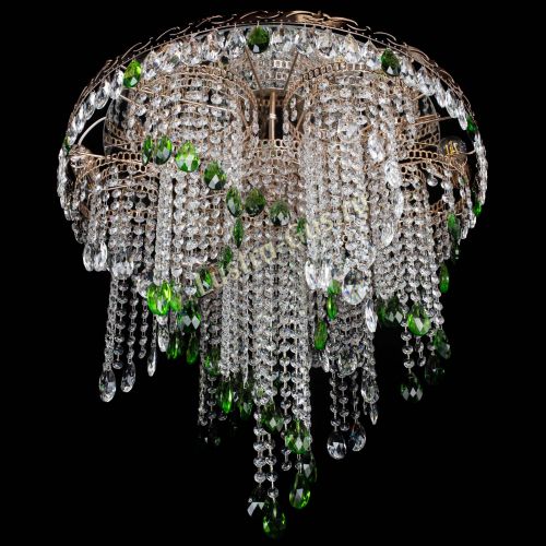 Люстра Вьюга зеленая в Ижевске Гусь Хрустальный