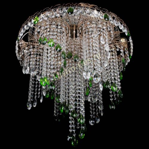 Люстра Вьюга зеленая в Ижевске Гусь Хрустальный