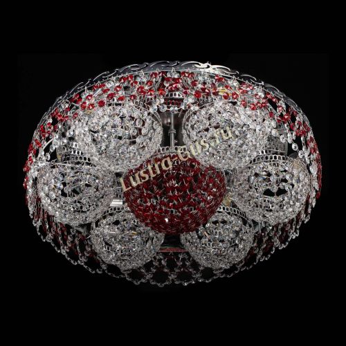 Люстра Вьюга №3 красная в Ижевске Гусь Хрустальный