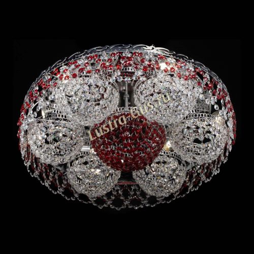 Люстра Вьюга №3 красная в Ижевске Гусь Хрустальный
