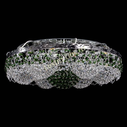 Люстра Вьюга №3 зеленая в Ижевске Гусь Хрустальный