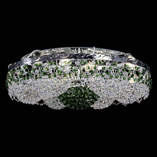 Люстра Вьюга №3 зеленая в Ижевске Гусь Хрустальный