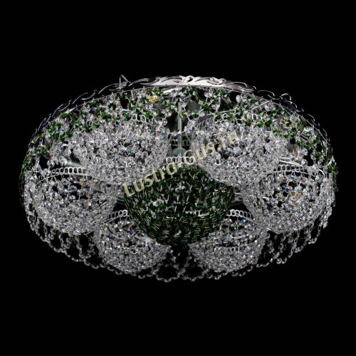 Люстра Вьюга №3 зеленая в Ижевске Гусь Хрустальный