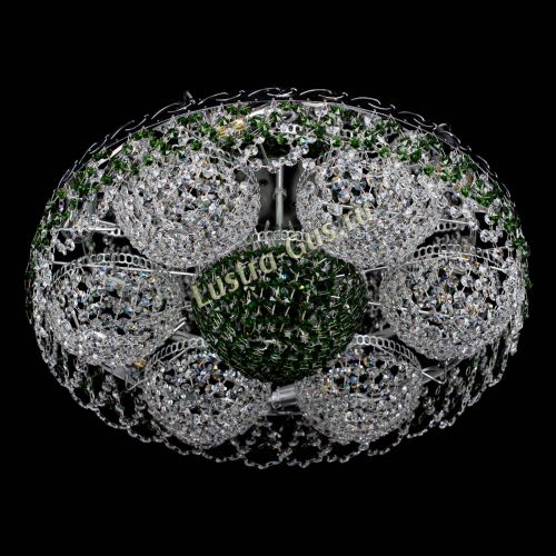 Люстра Вьюга №3 зеленая в Ижевске Гусь Хрустальный