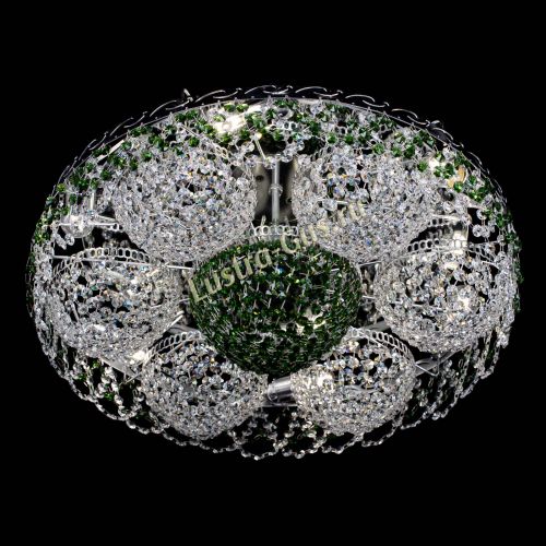 Люстра Вьюга №3 зеленая в Ижевске Гусь Хрустальный
