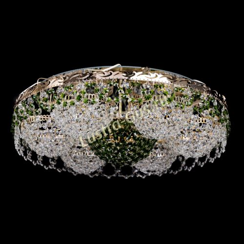 Люстра Вьюга №3 зеленая в Ижевске Гусь Хрустальный