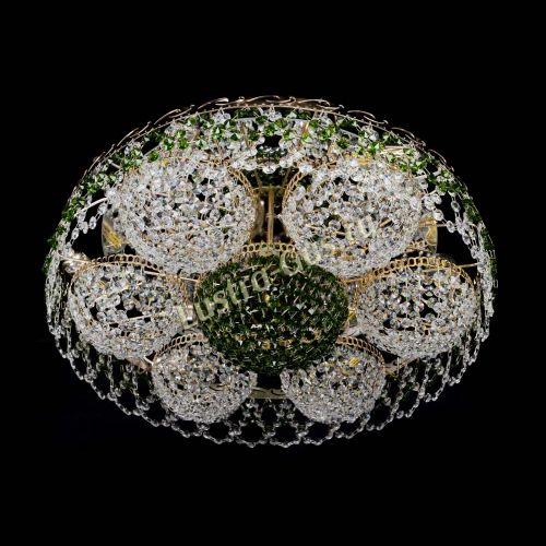 Люстра Вьюга №3 зеленая в Ижевске Гусь Хрустальный