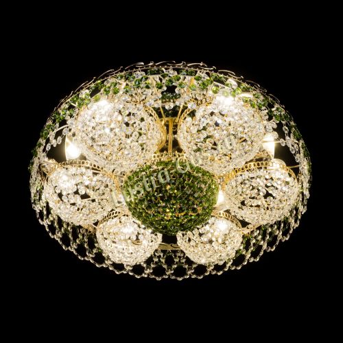 Люстра Вьюга №3 зеленая в Ижевске Гусь Хрустальный