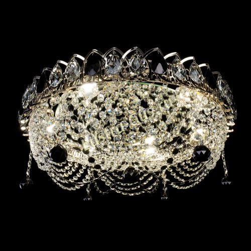 Люстра Жасмин №1 черная в Ижевске Гусь Хрустальный