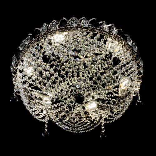 Люстра Жасмин №1 черная в Ижевске Гусь Хрустальный