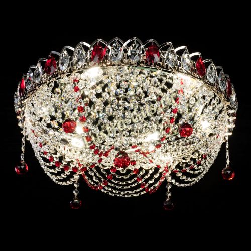 Люстра Жасмин №1 красная в Ижевске Гусь Хрустальный