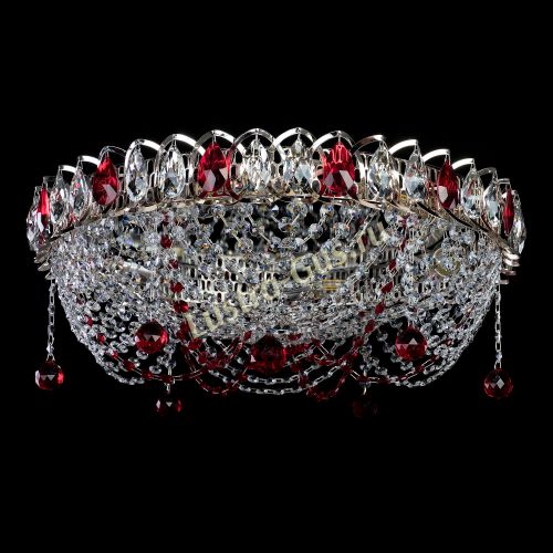 Люстра Жасмин №1 красная в Ижевске Гусь Хрустальный