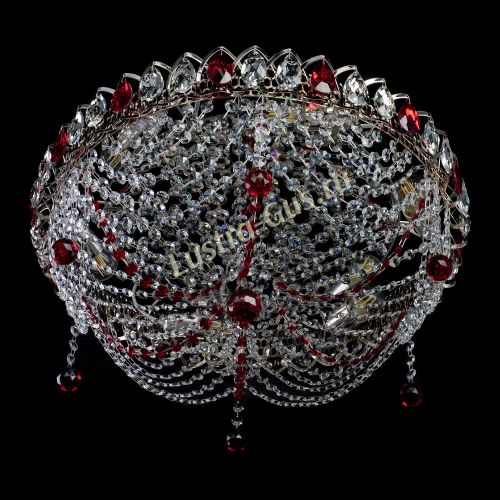 Люстра Жасмин №1 красная в Ижевске Гусь Хрустальный