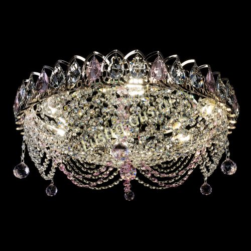 Люстра Жасмин №1 розовая в Ижевске Гусь Хрустальный