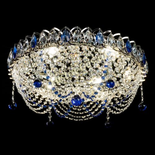 Люстра Жасмин №1 синяя в Ижевске Гусь Хрустальный