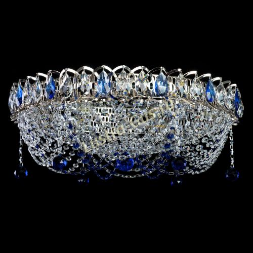 Люстра Жасмин №1 синяя в Ижевске Гусь Хрустальный