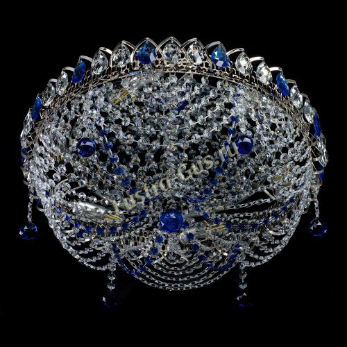 Люстра Жасмин №1 синяя в Ижевске Гусь Хрустальный