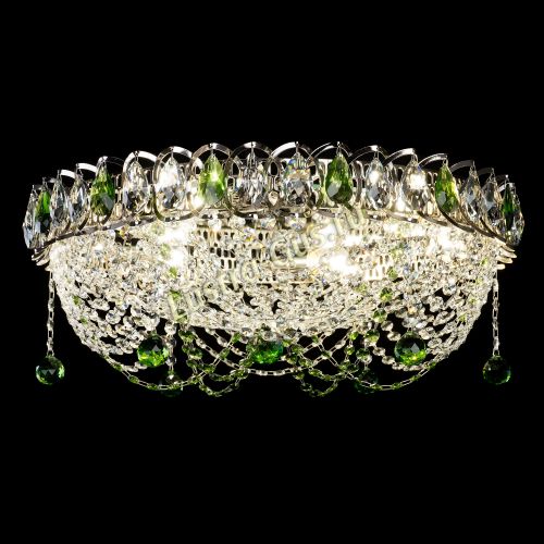 Люстра Жасмин №1 зеленая в Ижевске Гусь Хрустальный