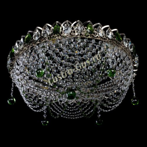 Люстра Жасмин №1 зеленая в Ижевске Гусь Хрустальный