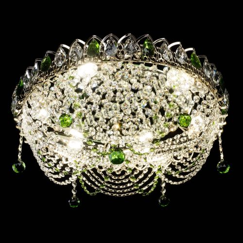 Люстра Жасмин №1 зеленая в Ижевске Гусь Хрустальный