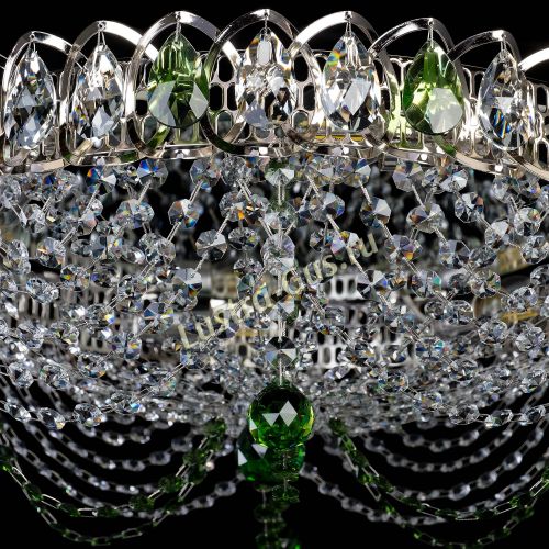 Люстра Жасмин №1 зеленая в Ижевске Гусь Хрустальный