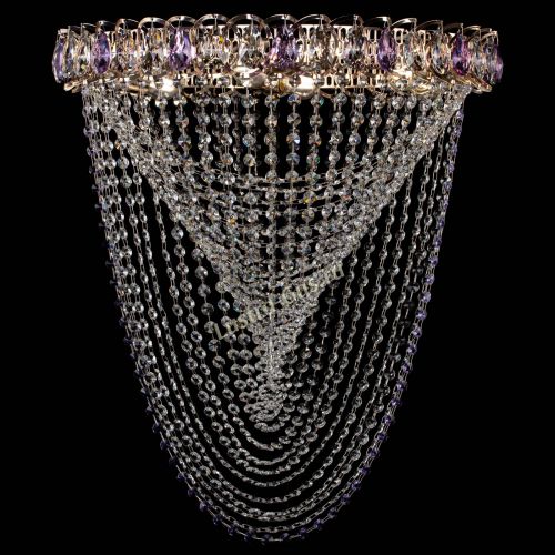 Люстра ﻿Жасмин Веер фиолетовая в Ижевске Гусь Хрустальный