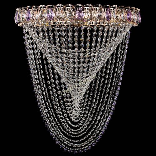 Люстра ﻿Жасмин Веер фиолетовая в Ижевске Гусь Хрустальный