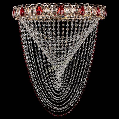 Люстра ﻿Жасмин Веер красная в Ижевске Гусь Хрустальный