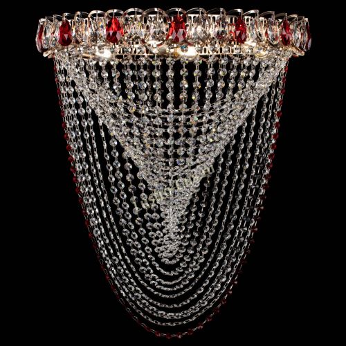 Люстра ﻿Жасмин Веер красная в Ижевске Гусь Хрустальный