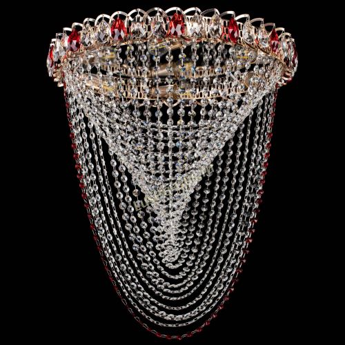 Люстра ﻿Жасмин Веер красная в Ижевске Гусь Хрустальный