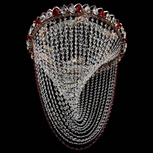 Люстра ﻿Жасмин Веер красная в Ижевске Гусь Хрустальный