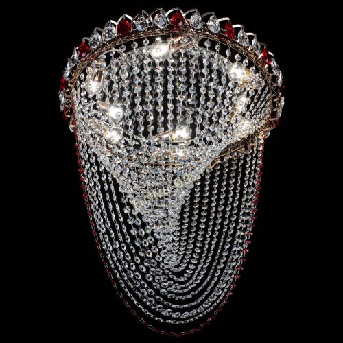 Люстра ﻿Жасмин Веер красная в Ижевске Гусь Хрустальный