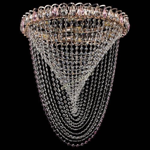 Люстра ﻿Жасмин Веер розовая в Ижевске Гусь Хрустальный