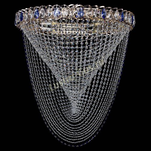 Люстра ﻿Жасмин Веер синий в Ижевске Гусь Хрустальный