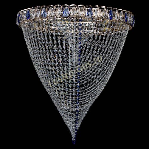 Люстра ﻿Жасмин Веер синий в Ижевске Гусь Хрустальный